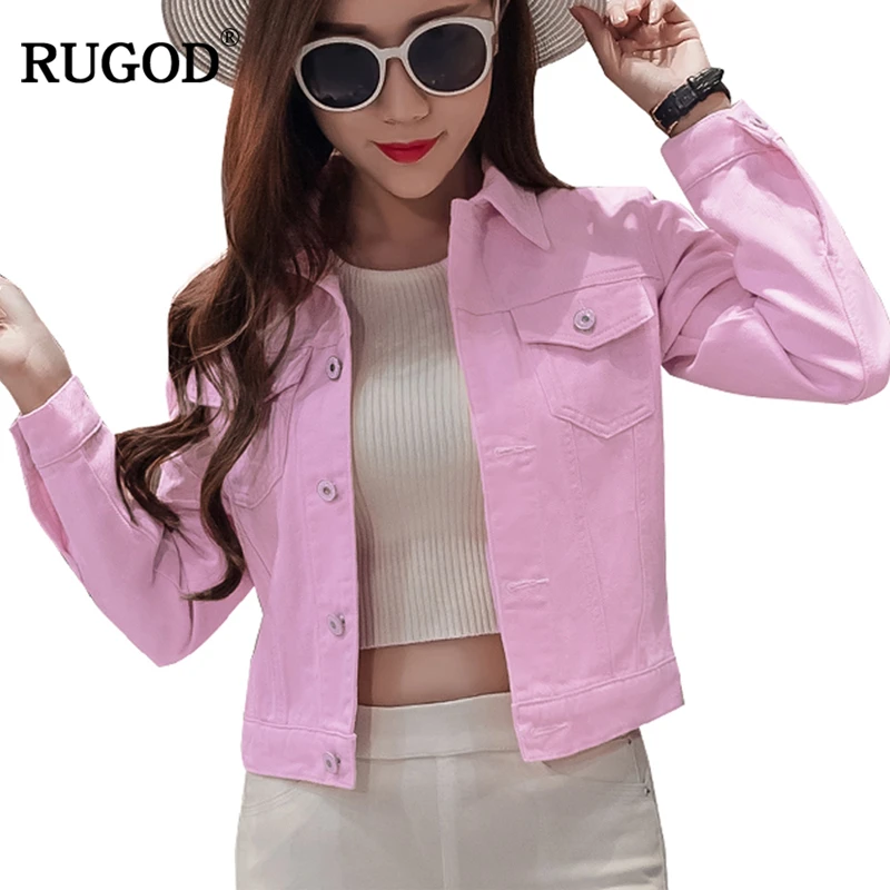 RUGOD 2019 New Multi Color Short Jeans Jacket Women Summer Long Sleeve Pocket Denim Coat S-2XL Female Outerwear Casaco Feminino
RUGOD 2019 New Multi Color Short Jeans Jacket Women Summer Long Sleeve Pocket Denim Coat S-2XL Female Outerwear Casaco Feminino
