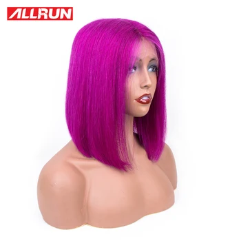Allrun Short Lace Human Hair Wigs Pre plucked non remy Lace Wig Purple Brazilian Hair Bob Wig Middle Deep Part Natural Line
Allrun Short Lace Human Hair Wigs Pre plucked non remy Lace Wig Purple Brazilian Hair Bob Wig Middle Deep Part Natural Line