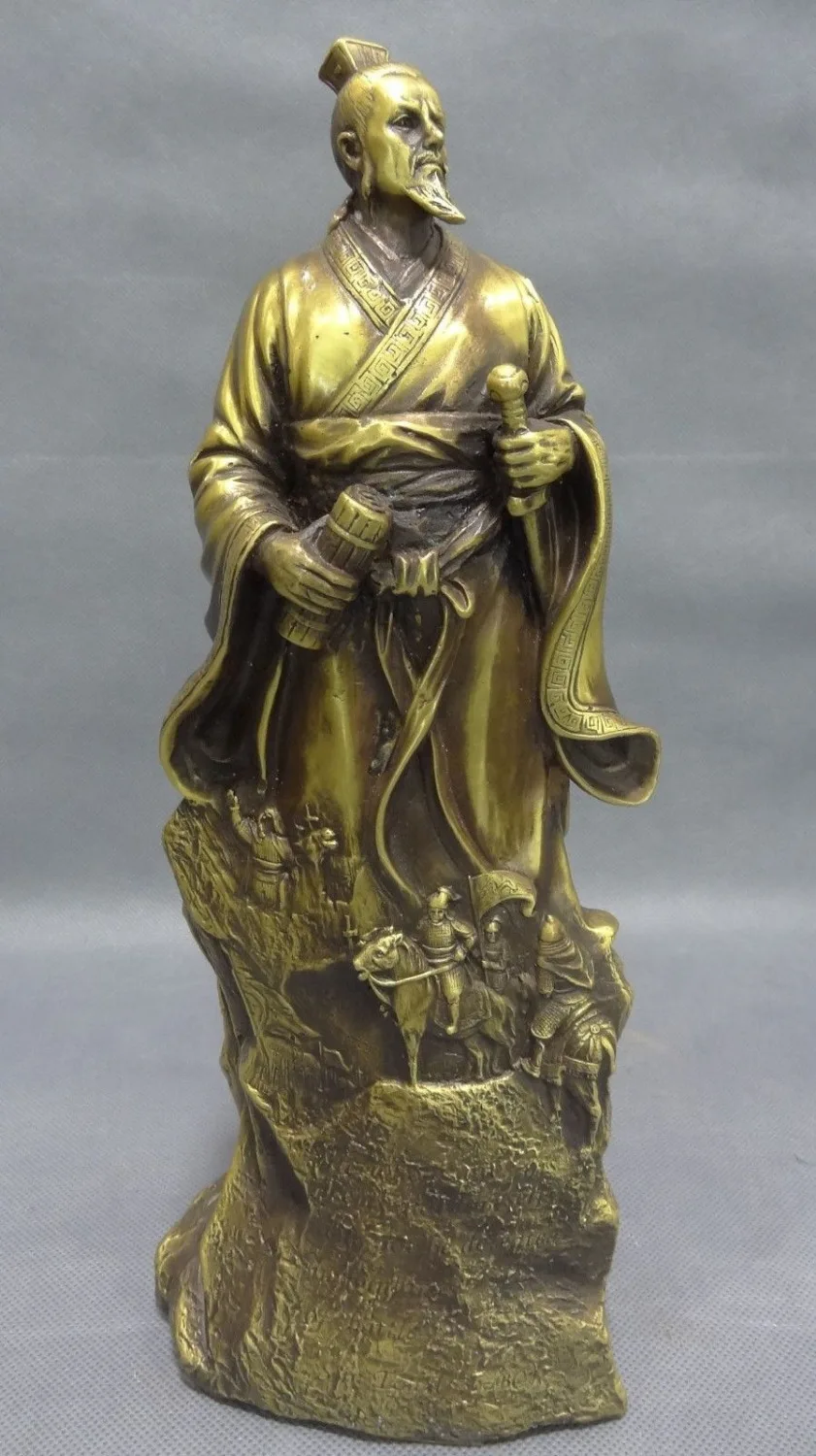 xiuli 002950 12" Chinese Bronze Folk The Art War Military Science SunZi Sun Tzu Horse Statue