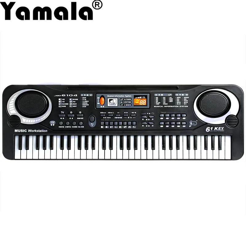 Image Yamala 61 Keys Digital Music Electronic Keyboard Key Board Gift Electric Piano Gift Musical Toys  Educational Toys Piano Toys