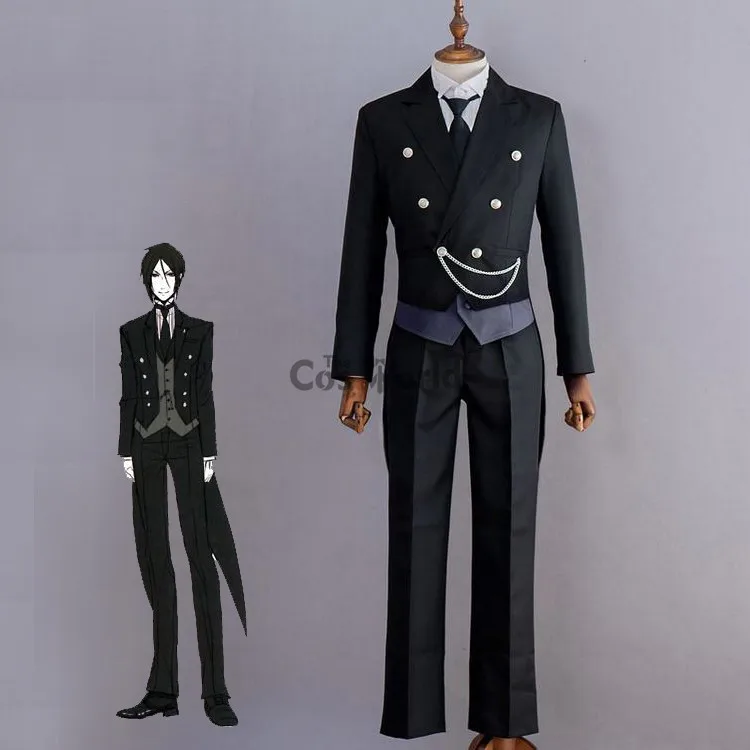 Black Butler Kuroshitsuji Sebastian Michaelis Swallow-tailed Coat Uniform Outfit Anime Cosplay Costumes
Black Butler Kuroshitsuji Sebastian Michaelis Swallow-tailed Coat Uniform Outfit Anime Cosplay Costumes