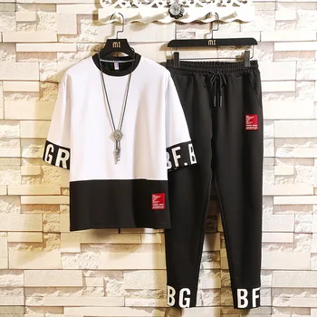 2019 Brand Men's Tracksuit Summer Men Set Short Sleeve T Shirts Hip Hop Tops+ Shorts Suit Sportswear Set Men Clothing Sets Male
2019 Brand Men's Tracksuit Summer Men Set Short Sleeve T Shirts Hip Hop Tops+ Shorts Suit Sportswear Set Men Clothing Sets Male