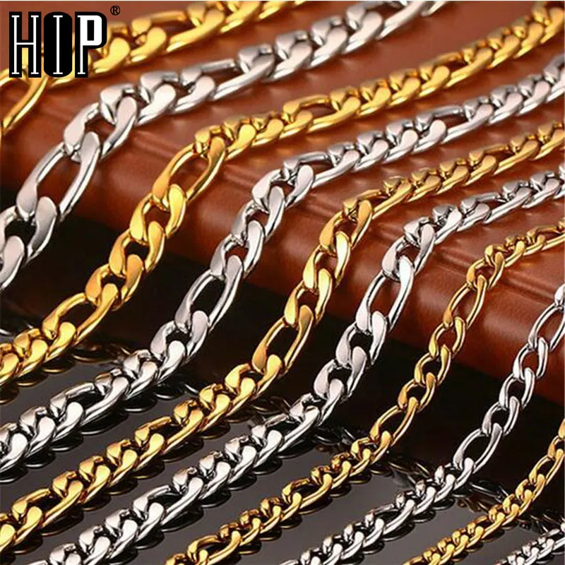 HIP Width 4mm/6mm Gold Silver 316L Stainless Steel Figaro Chain Necklace For Men Jewelry 20-30inch Length Necklaces For Gift
HIP Width 4mm/6mm Gold Silver 316L Stainless Steel Figaro Chain Necklace For Men Jewelry 20-30inch Length Necklaces For Gift