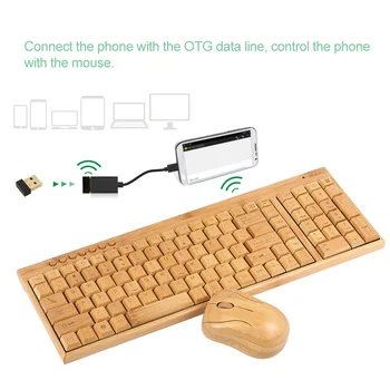2.4G Wireless Natural Wooden PC Keyboard and Mouse Combo Computer Keyboard Handcrafted Bamboo Plug and Play Yellow
2.4G Wireless Natural Wooden PC Keyboard and Mouse Combo Computer Keyboard Handcrafted Bamboo Plug and Play Yellow