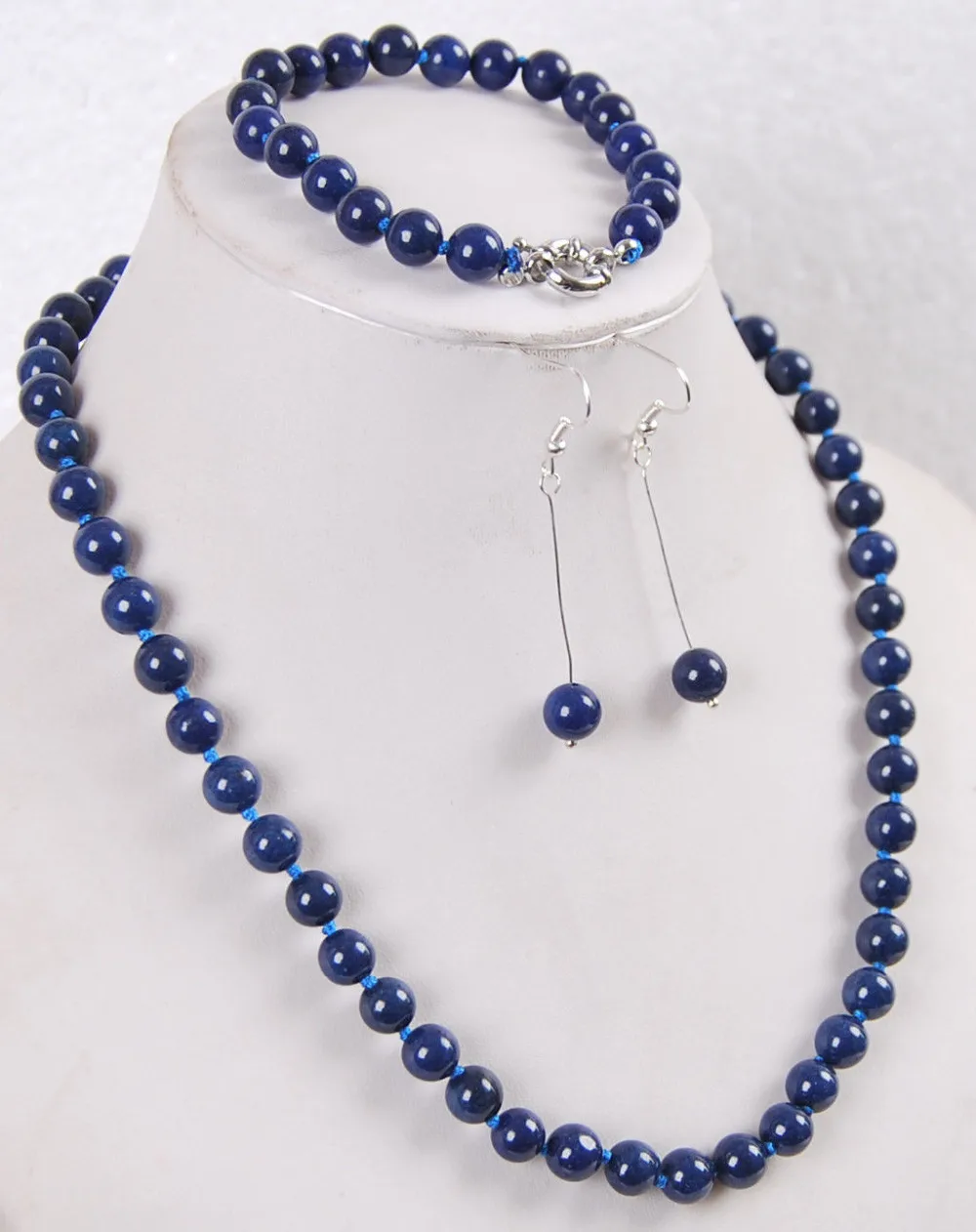 Hot sale new Style >>>>>Fashion 8mm Egyptian Lapis Lazuli Round Beads necklace bracelet earrings set
Hot sale new Style >>>>>Fashion 8mm Egyptian Lapis Lazuli Round Beads necklace bracelet earrings set