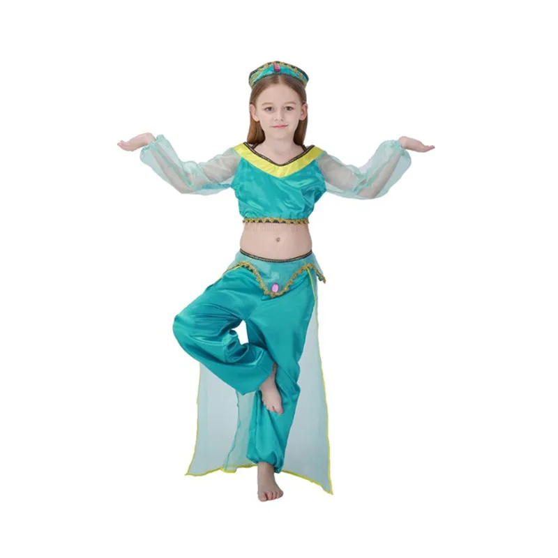 Indian Princess Dress up Costume for Girls Summer Sleeveless Jasmine Cosplay Dresses with Headband Kids Halloween Fantasy
Indian Princess Dress up Costume for Girls Summer Sleeveless Jasmine Cosplay Dresses with Headband Kids Halloween Fantasy