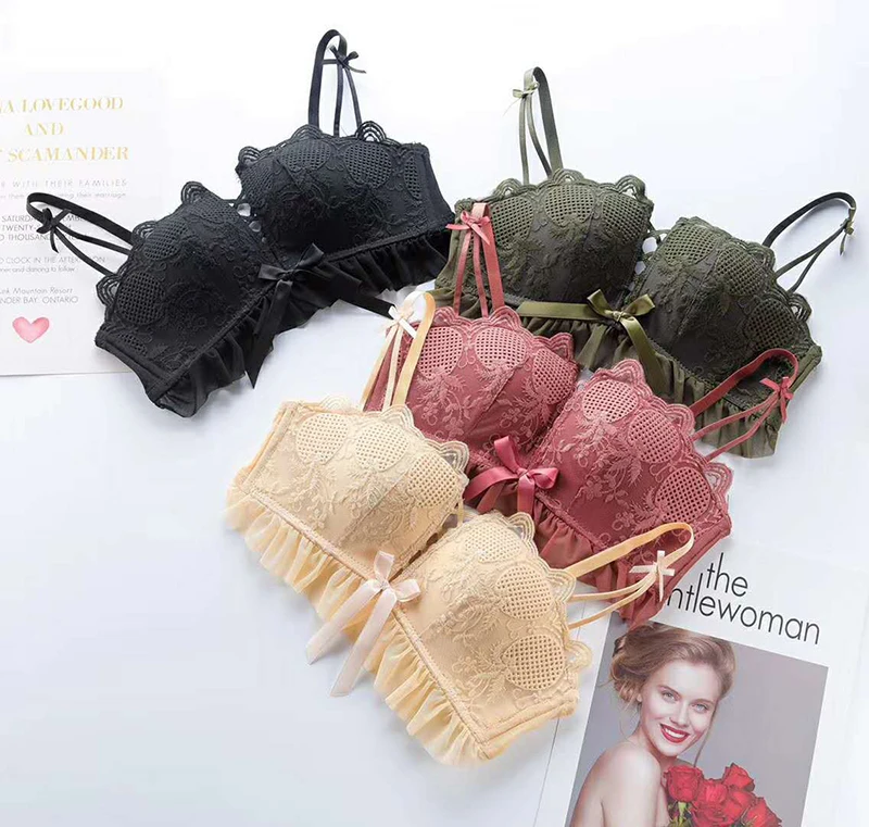 New Sexy Embroidery Lace Underwear Square Cup Bras Lovely Bow Push Up Bra Set Hollow Sexy Wire Free Panties Lingerie Female Sets
New Sexy Embroidery Lace Underwear Square Cup Bras Lovely Bow Push Up Bra Set Hollow Sexy Wire Free Panties Lingerie Female Sets