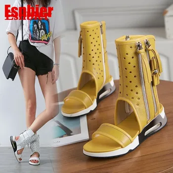 Genuine Leather flat Hollow summer boots women ankle boots Rome Gladiator sandals Cool boots Fashion breathable Women's footwear
Genuine Leather flat Hollow summer boots women ankle boots Rome Gladiator sandals Cool boots Fashion breathable Women's footwear