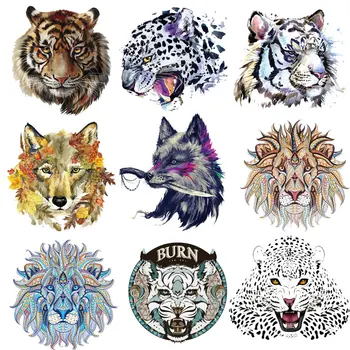 Iron on Stickers for Clothes Fashion Wolf, Lion, Tiger Head Animal Patches Clothing Applications Diy Tops Stripes Badges Top E
Iron on Stickers for Clothes Fashion Wolf, Lion, Tiger Head Animal Patches Clothing Applications Diy Tops Stripes Badges Top E