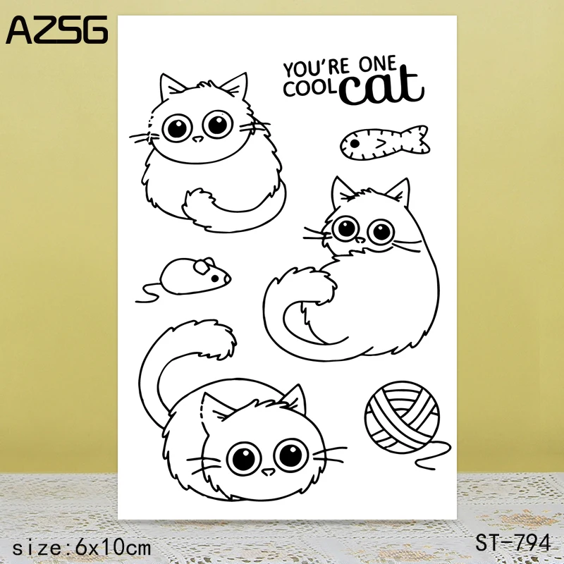 AZSG Big-eyed cat Clear Stamps/Seals For scrapbooking DIY Card Making/Album Silicone Decoration crafts
AZSG Big-eyed cat Clear Stamps/Seals For scrapbooking DIY Card Making/Album Silicone Decoration crafts