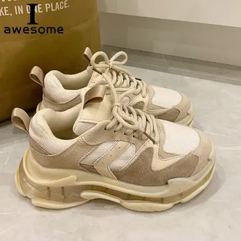 Genuine Leather High-Quality Dirty Women's Chunky Sneaker 2019 Vintage Platform Women Dad Sneakers Thick Sole Shoes Flats
Genuine Leather High-Quality Dirty Women's Chunky Sneaker 2019 Vintage Platform Women Dad Sneakers Thick Sole Shoes Flats