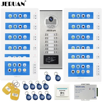 JERUAN 7`` LCD Video Door Phone Record Intercom system RFID Access Entry Security Kit For 12 Apartments Camera to 12 Household
JERUAN 7`` LCD Video Door Phone Record Intercom system RFID Access Entry Security Kit For 12 Apartments Camera to 12 Household