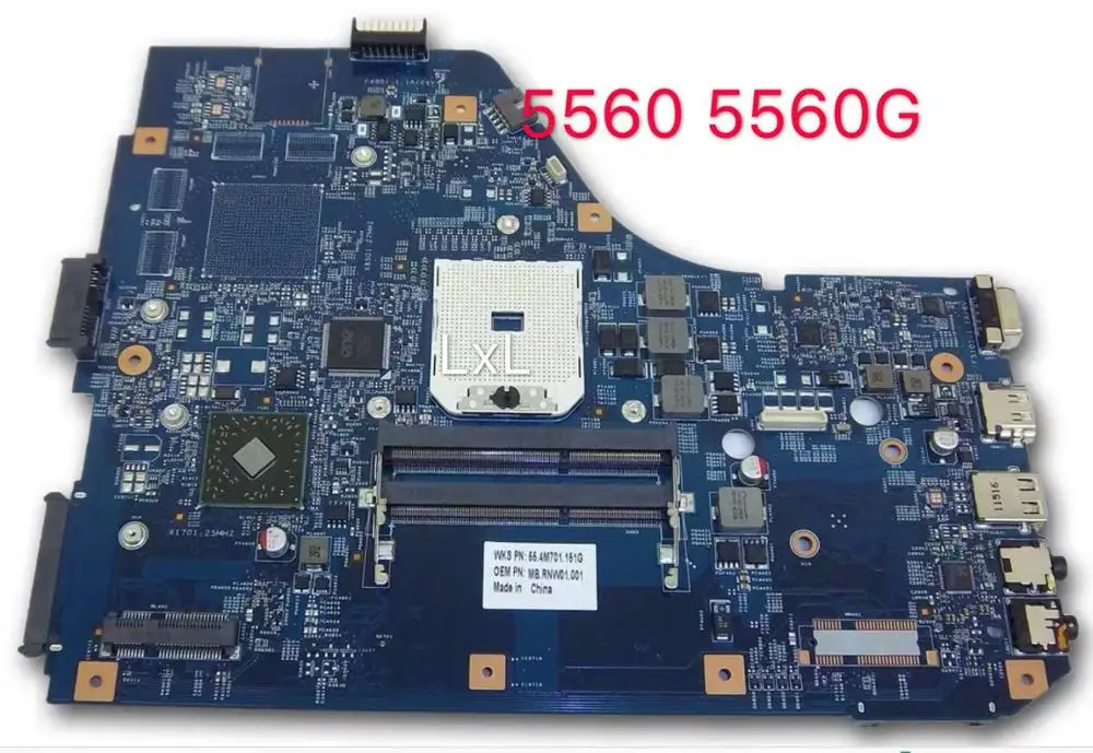 Новая материнская плата для ноутбука Acer aspire 5560 5560G DDR3 MBRNW01001 48 4m702. 011 100% Teste