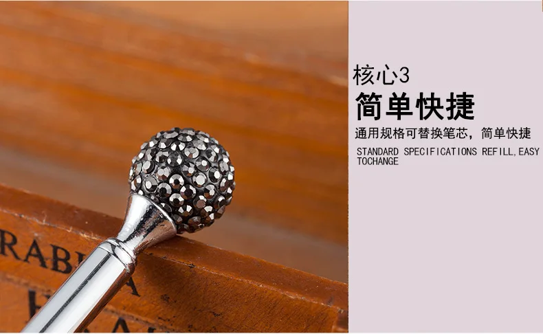 Kawaii Crystal Ball Pens Ballpen Fashion Girl 19 Carat Large Diamond Ballpoint Pens Pens For School Stationery Office Supplies 9