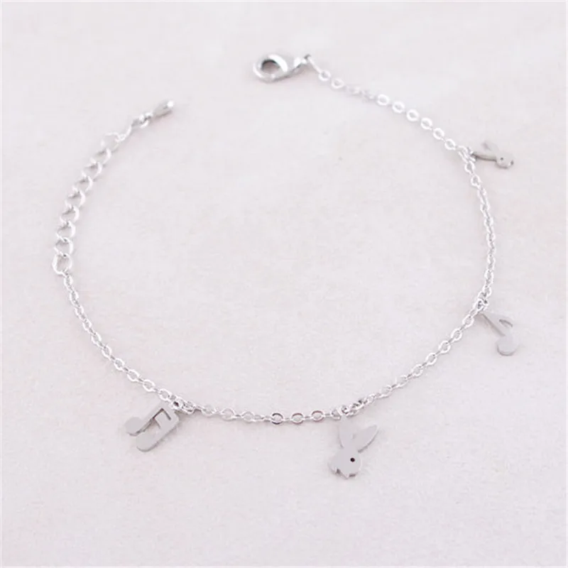Music Rabbit Bracelet cute pretty gift for women girls best friends gold silver plated | Украшения и аксессуары
