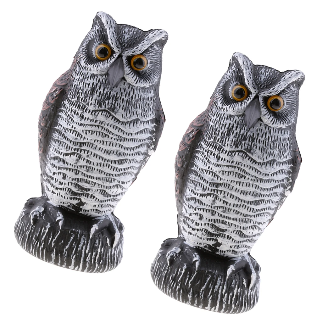 2 Pieces Realistic Scarecrow Owl Decoy Statue Owl Outdoor Pest & Bird Deterrent 2 Pieces Realistic Scarecrow Owl Decoy Statue Owl Outdoor Pest & Bird Deterrent