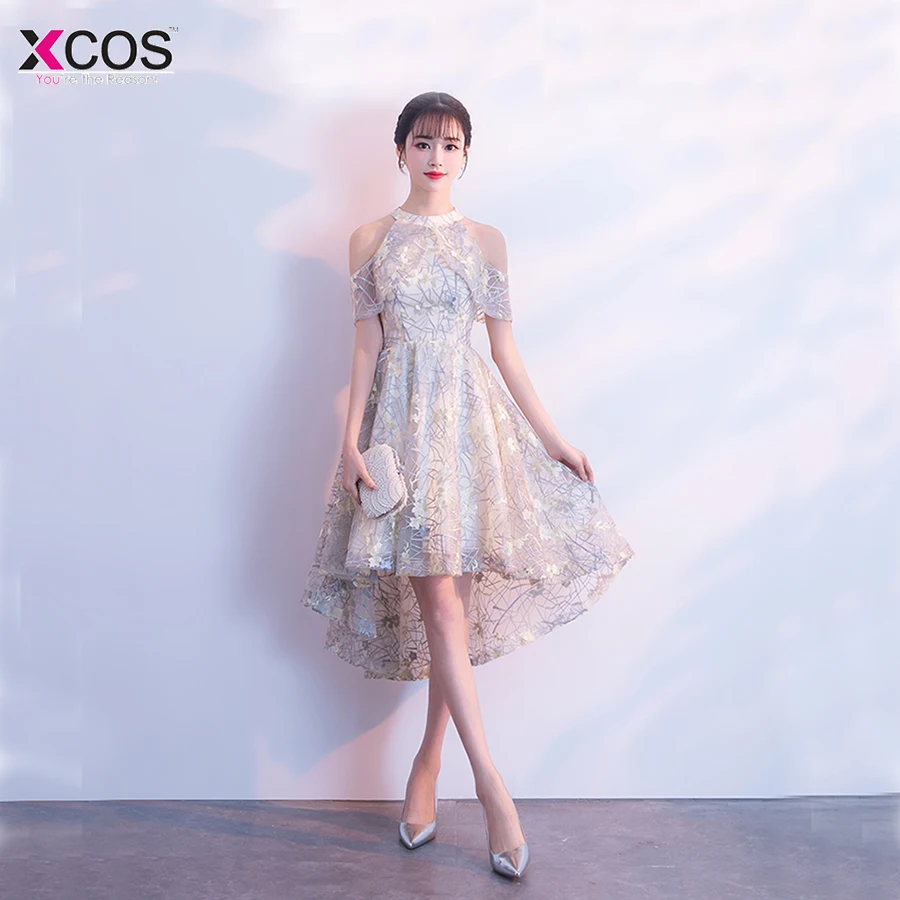 Girls Appliques Halter Knee Length High Low Homecoming Dress Tulle vestidos cortos 2018 Short party dresses for graduation
Girls Appliques Halter Knee Length High Low Homecoming Dress Tulle vestidos cortos 2018 Short party dresses for graduation