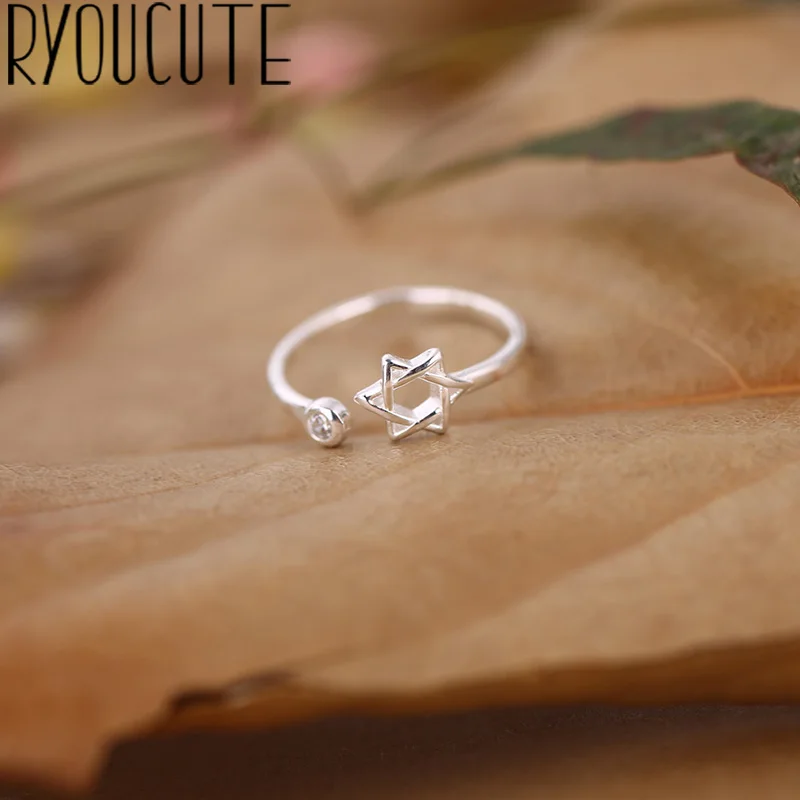 Trendy 925 Sterling Silver Crystal David Star Rings for Women Luxury Jewelry Adjustable Antique Rings Anillos joyas de plata
Trendy 925 Sterling Silver Crystal David Star Rings for Women Luxury Jewelry Adjustable Antique Rings Anillos joyas de plata