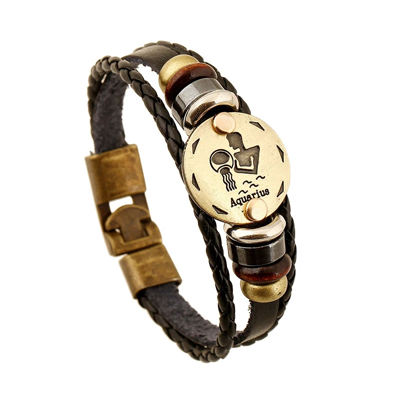 Latest Aquarius Bracelet Length 19cm to 25cm The Hot Selling Punk Leather Jewelry Genuine Leather Fashion Bracelet B18199
Latest Aquarius Bracelet Length 19cm to 25cm The Hot Selling Punk Leather Jewelry Genuine Leather Fashion Bracelet B18199