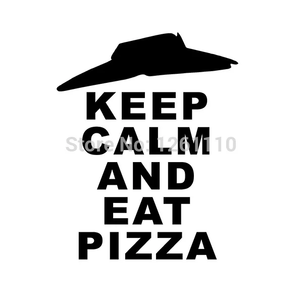 15*12 см забавная виниловая оконная наклейка для ноутбука KEEP CALM and EAT PIZZA HUT | Игрушки