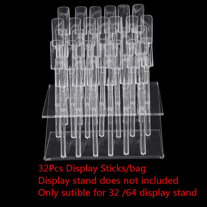 Transparent 32 Tips Pop Sticks For 32 / 64 Nail Art Clear Tips Display Stand Nail Polish Practice Training Tools
Transparent 32 Tips Pop Sticks For 32 / 64 Nail Art Clear Tips Display Stand Nail Polish Practice Training Tools