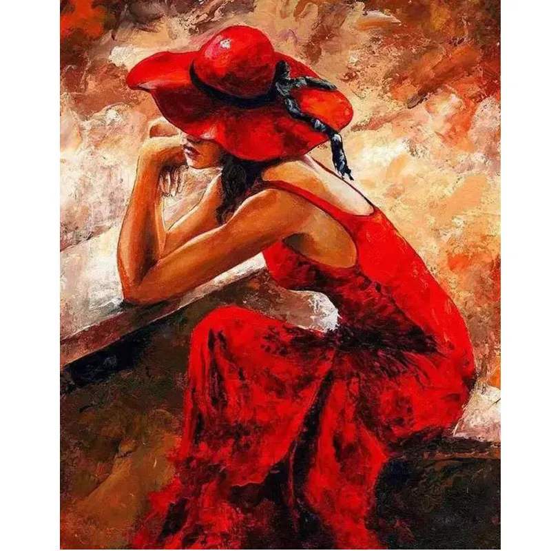 Red Dress Girl Painting by Numbers DIY Wall Oil Painting Coloring Cuadros Decoracion Pictures Acrylic Canvas Art
Red Dress Girl Painting by Numbers DIY Wall Oil Painting Coloring Cuadros Decoracion Pictures Acrylic Canvas Art