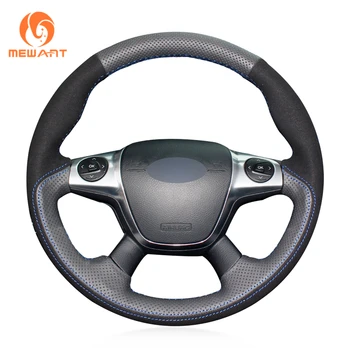 MEWANT Black Genuine Leather Black Suede Steering Wheel Cover for Ford Focus 3 2012-2014 KUGA Escape 2013-2016 C-MAX 2011-2018
MEWANT Black Genuine Leather Black Suede Steering Wheel Cover for Ford Focus 3 2012-2014 KUGA Escape 2013-2016 C-MAX 2011-2018