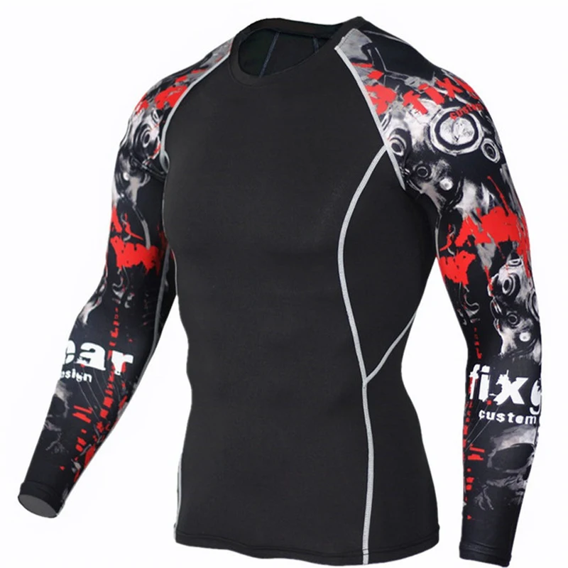 Mens Fitness 3D Prints Long Sleeves T Shirt Men Bodybuilding Skin Tight Thermal Compression Shirts MMA Workout Top Gear
Mens Fitness 3D Prints Long Sleeves T Shirt Men Bodybuilding Skin Tight Thermal Compression Shirts MMA Workout Top Gear