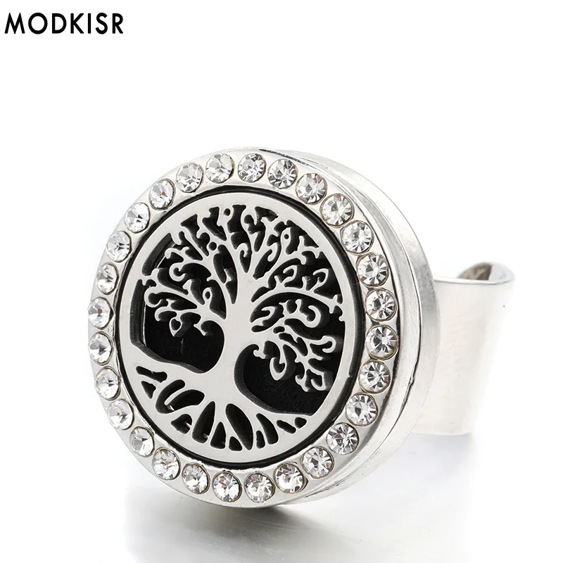 MODKISR Wholesale Stainless Steel Tree Of Life 25mm Trendy Aromatherapy Essential Oil Diffuser Women Rings Jewelry Female Ring
MODKISR Wholesale Stainless Steel Tree Of Life 25mm Trendy Aromatherapy Essential Oil Diffuser Women Rings Jewelry Female Ring