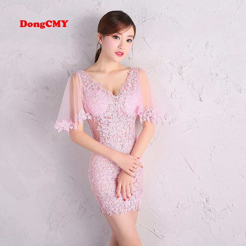 DongCMY 2019 new lace zipper mini prom dresses Sexy Women Illusion Elegant Party Dress
DongCMY 2019 new lace zipper mini prom dresses Sexy Women Illusion Elegant Party Dress