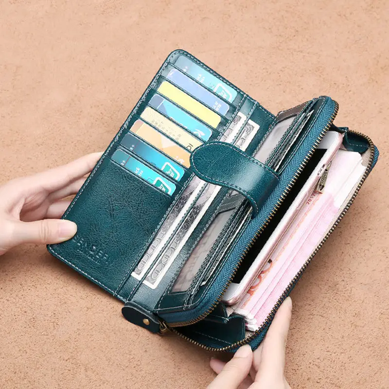 Women Wallet Genuine Leather Female Long Clutch Lady Wallet Zipper Buckle Luxury Brand Money Bag Magic Zipper Coin Purse
Women Wallet Genuine Leather Female Long Clutch Lady Wallet Zipper Buckle Luxury Brand Money Bag Magic Zipper Coin Purse