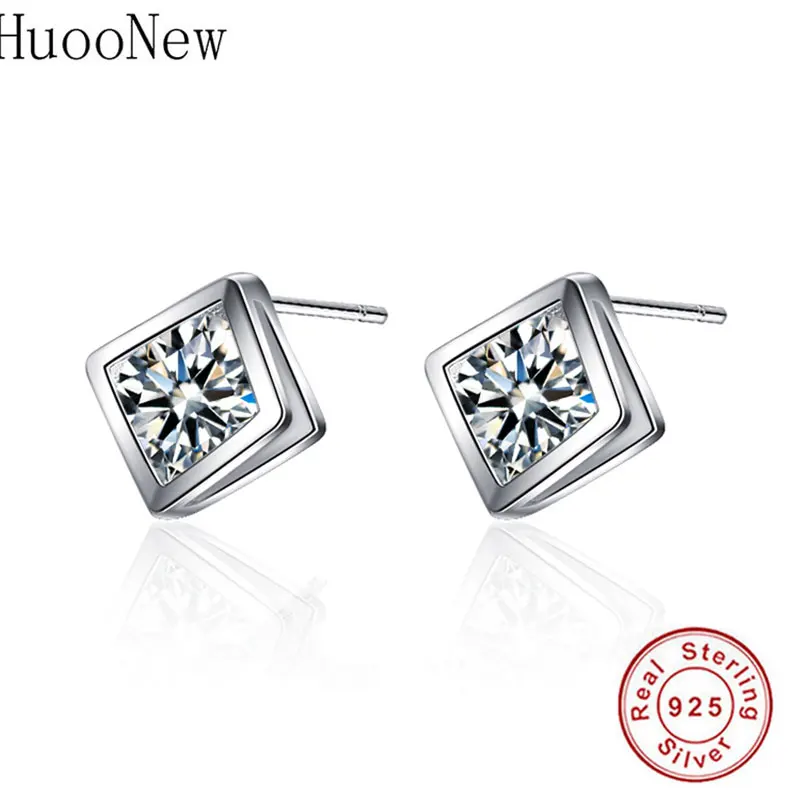 HuooNew 925 Sterling Silver Square Cubic Zirconia Crystal Stone Stud Earrings Women's Female Girl Wedding Christmas Party Brinco
HuooNew 925 Sterling Silver Square Cubic Zirconia Crystal Stone Stud Earrings Women's Female Girl Wedding Christmas Party Brinco