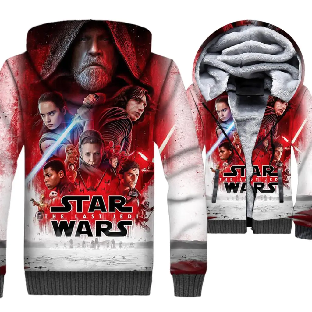 Star Wars Hoodie Jacket 3D Hoodie Men Hip Hop Hooded Sweatshirt 2018 Winter Thick Fleece Warm Zip up Coat Movie Brand Clothing
Star Wars Hoodie Jacket 3D Hoodie Men Hip Hop Hooded Sweatshirt 2018 Winter Thick Fleece Warm Zip up Coat Movie Brand Clothing