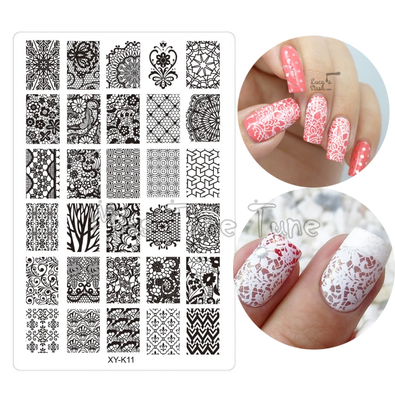 Transparent Acrylic Nail Stamping Plates Stamp Templates Image Polish Easy Transfer Tool XYK11 Lace Tribal Flower Full Pattern
Transparent Acrylic Nail Stamping Plates Stamp Templates Image Polish Easy Transfer Tool XYK11 Lace Tribal Flower Full Pattern