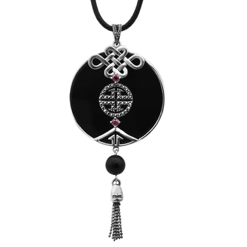MetJakt Vintage Big Pendant Sweater Chain Necklaces 925 Sterling Silver and Natural Agate Free 28 Inch or 34 Inch Leather chain
MetJakt Vintage Big Pendant Sweater Chain Necklaces 925 Sterling Silver and Natural Agate Free 28 Inch or 34 Inch Leather chain