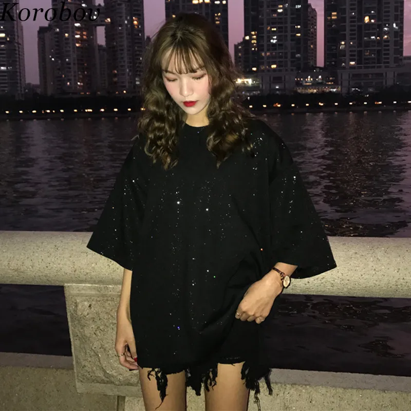 Korobov 2019 Summer New Arrival Shiny T Shirt Loose Casual Streetwear Korean T Shirts Ulzzang O-Neck Tee 76920
Korobov 2019 Summer New Arrival Shiny T Shirt Loose Casual Streetwear Korean T Shirts Ulzzang O-Neck Tee 76920
