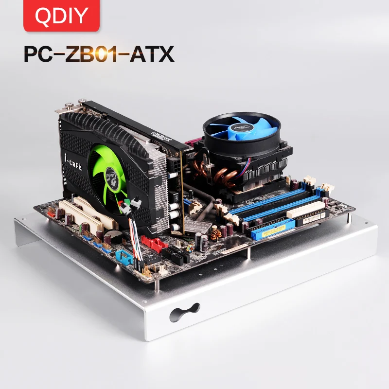 Чехол для ПК QDIY корпус из алюминиевого сплава с открытым охлаждением и корпусом