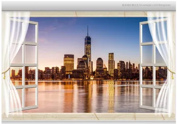 Customized 3d photo wallpaper 3d wall murals wallpaper 3d window at night TV setting wall, New York 3d wallpaper home decoration
Customized 3d photo wallpaper 3d wall murals wallpaper 3d window at night TV setting wall, New York 3d wallpaper home decoration