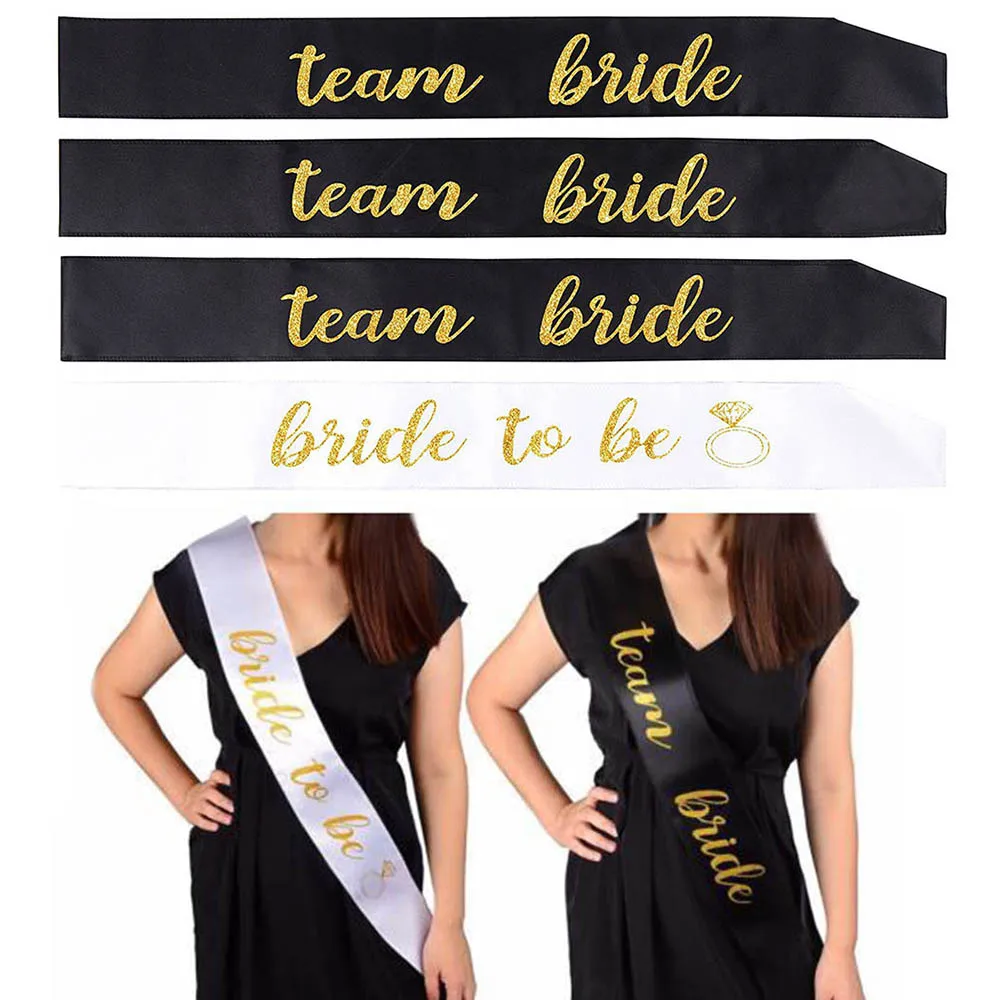 Wedding Bride To Be Team Bride Satin Sash Hen Night Girls for Wedding Bridal Shower Bachelorette Party Decoration Supplies 
Wedding Bride To Be Team Bride Satin Sash Hen Night Girls for Wedding Bridal Shower Bachelorette Party Decoration Supplies