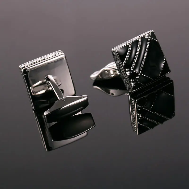New style black Painting French Shirt Cufflinks Silver-Plating Classical Wedding cuff links Party Gifts Gemelos 51402
New style black Painting French Shirt Cufflinks Silver-Plating Classical Wedding cuff links Party Gifts Gemelos 51402