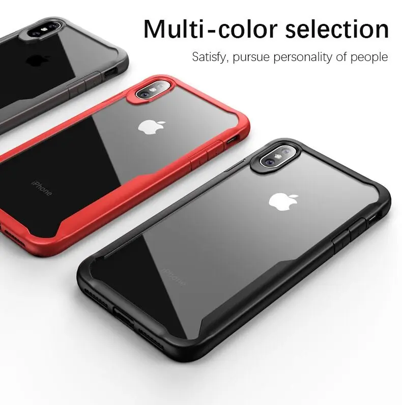HD Hard face PC+TPU Transparent Phone Case For iPhone X XS XR XS MAX Simple Solid Color Ultrathin Soft TPU Cases
HD Hard face PC+TPU Transparent Phone Case For iPhone X XS XR XS MAX Simple Solid Color Ultrathin Soft TPU Cases