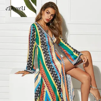 2019 Print Maxi Dress Summer Loose Women African Sexy Long Sleeves Slit Beach Holiday Boho Style Dress eDressU LMT-YD5218
2019 Print Maxi Dress Summer Loose Women African Sexy Long Sleeves Slit Beach Holiday Boho Style Dress eDressU LMT-YD5218