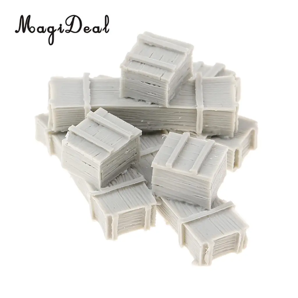 1/35 Resin Figure Kit 8 Ammunition Boxes Miniature War Game Accessory Unpainted for Sand Table War Game WWII Scenery Layout
