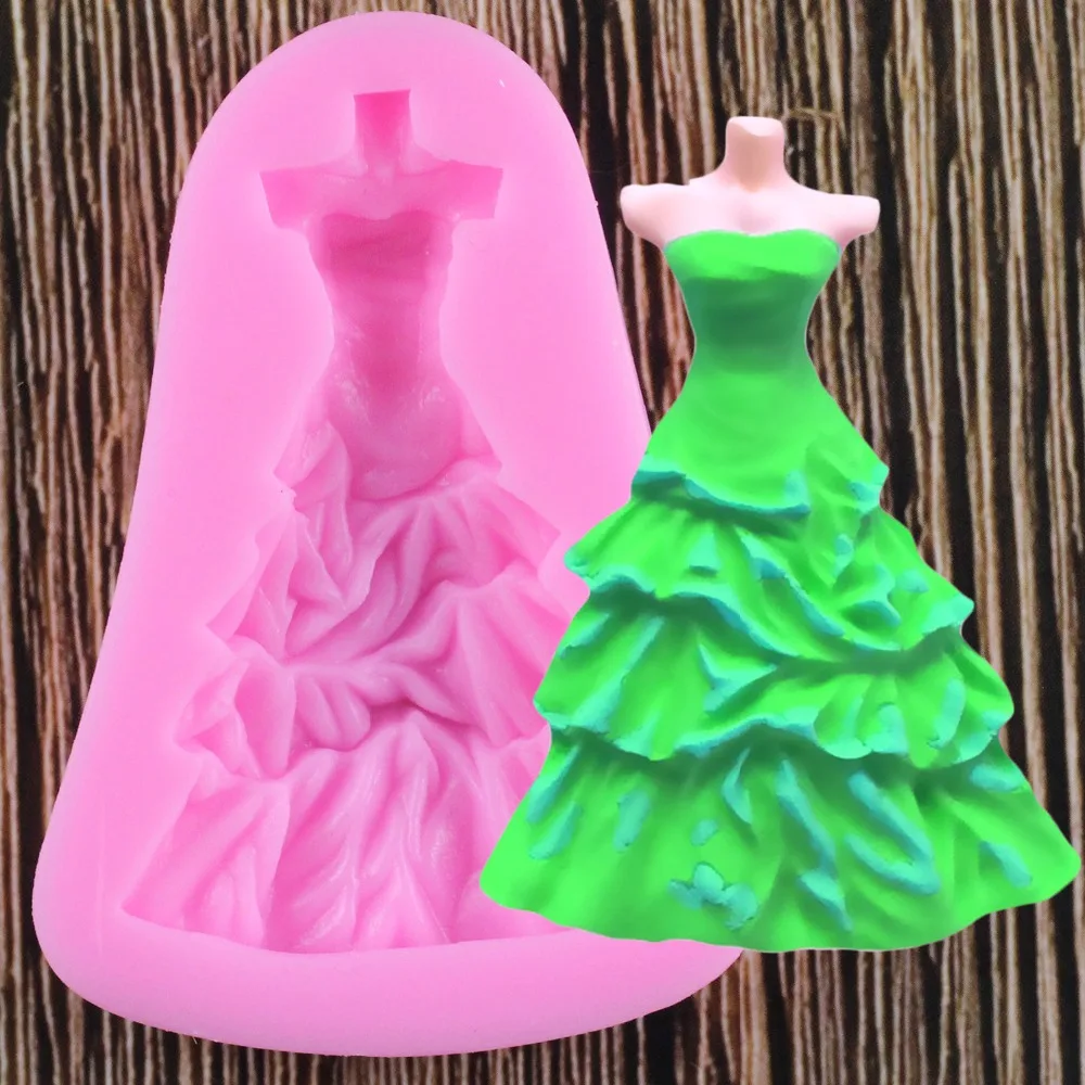 Lovely Princess Dress Silicone Mold Food Grade Pastry Cake Tools Decorating Soap Cutter Baking Accessories Dessert Fondant Tools
Lovely Princess Dress Silicone Mold Food Grade Pastry Cake Tools Decorating Soap Cutter Baking Accessories Dessert Fondant Tools