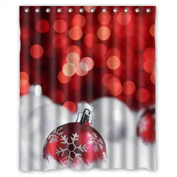 Shining Red And White Christmas Ball Light High Quality Custom Fabric Shower Curtain 60(w)x72(H),Merry Christmas
Shining Red And White Christmas Ball Light High Quality Custom Fabric Shower Curtain 60(w)x72(H),Merry Christmas
