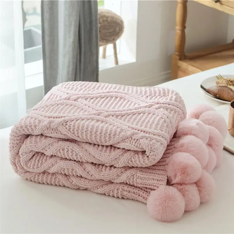 Knitted Decorative Throw Blanket With Ball Office Nap Travel Sofa Blanket For Children Adult Cobertor Comforter Winter Bedspread
Knitted Decorative Throw Blanket With Ball Office Nap Travel Sofa Blanket For Children Adult Cobertor Comforter Winter Bedspread