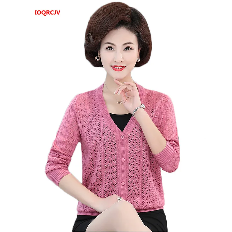 Women's Sweater Spring Autumn Fashion Thin Knitted Cardigan Middle-Aged Mother Sweater Coat Female Casual Long Sleeve Tops W1083
Women's Sweater Spring Autumn Fashion Thin Knitted Cardigan Middle-Aged Mother Sweater Coat Female Casual Long Sleeve Tops W1083