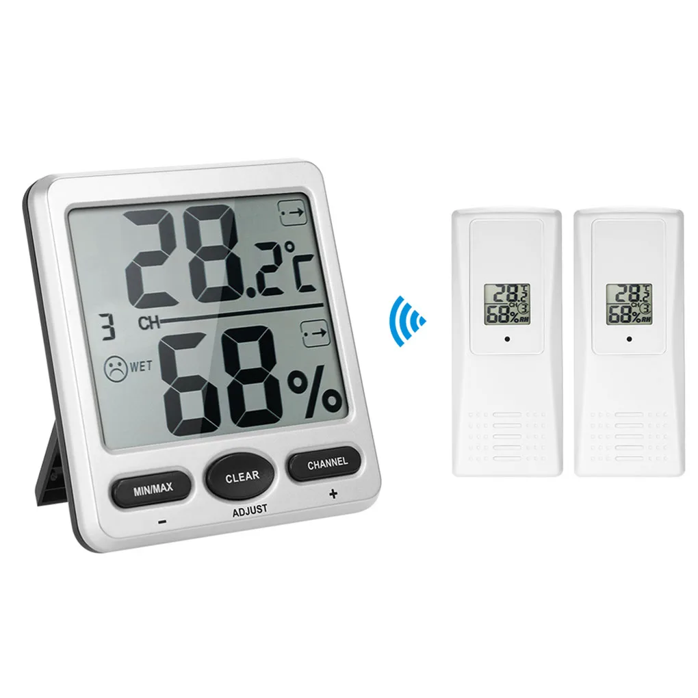 1 to 2 Thermometer Humidometer Console Receiver Wireless Digital Thermo-Hygrometer Remote Sensor Emitter Humidors
1 to 2 Thermometer Humidometer Console Receiver Wireless Digital Thermo-Hygrometer Remote Sensor Emitter Humidors