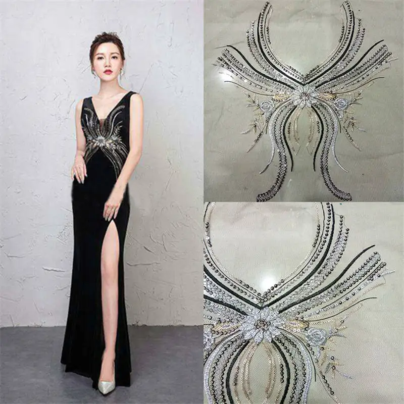 DoreenBeads New Embroidered Patch Sequined Shiny Fake Collar Evening Dress Nightclub Clothes Sticker Decoration Girl Women 1 PC
DoreenBeads New Embroidered Patch Sequined Shiny Fake Collar Evening Dress Nightclub Clothes Sticker Decoration Girl Women 1 PC