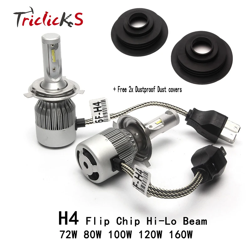 Triclicks H4/9003/HB2 Hi/Lo 6000K Flip Chip LED Car Headlights Frog Light H4 Auto Headlight Bulbs+Free 2x Dustproof Dust Covers
Triclicks H4/9003/HB2 Hi/Lo 6000K Flip Chip LED Car Headlights Frog Light H4 Auto Headlight Bulbs+Free 2x Dustproof Dust Covers